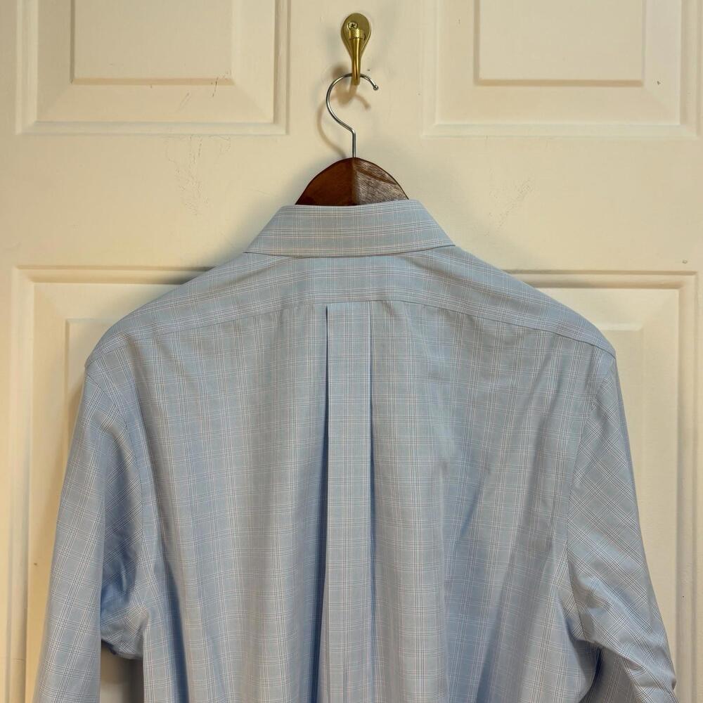 Brooks Brothers 1818 Regent Shirt Mens 16 2/3‎ Blue Plaid Non Iron Supima Cotton - Picture 9 of 9